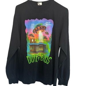 Dutch Bros SMALL Long Sleeve Black Neon Colors “OUT OF THIS WORLD”